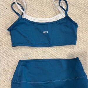 SET Active Form Cloud double scoop bra and leggings in agave